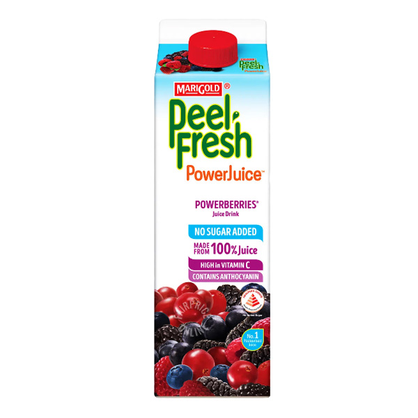 Marigold Peel Fresh Juice – Powerberries (No Sugar) 1L