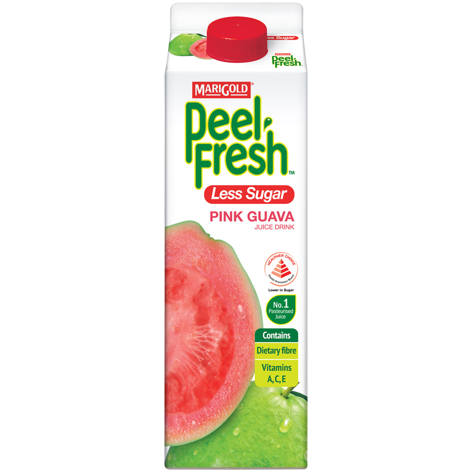 Marigold Peel Fresh Juice – Pink Guava (Less Sugar) 1L
