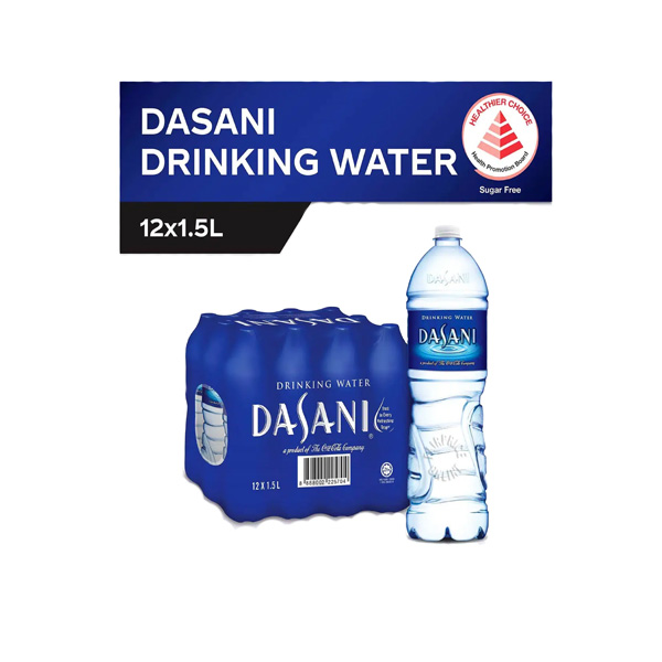 Dasani Drinking Bottle Water 12×1.5L CTN