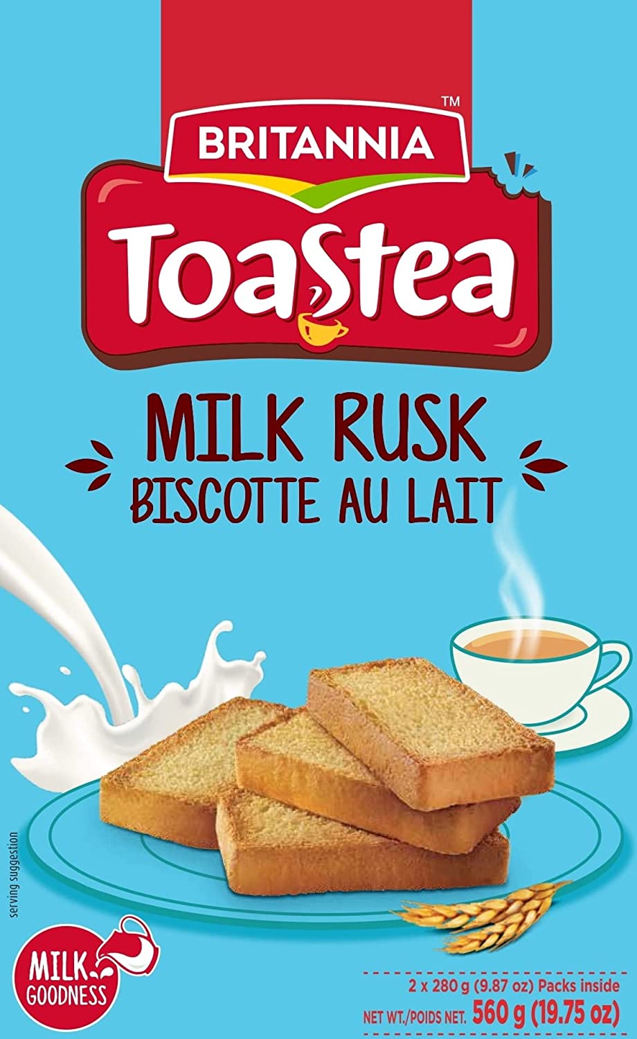 Britannia ToastTea Milk Rusk 560g