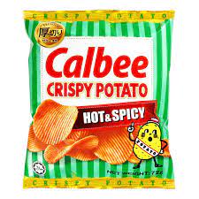 Calbee Crispy Potato Chips – Hot & Spicy 72 g