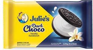 Julie’s Dark Choco Vanilla Sandwich   1