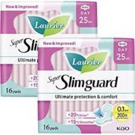Laurier Super Slimguard Normal Heavy Day Wing Pads (22.5cm) 20 pc