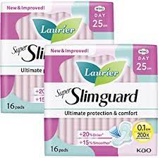 Laurier Super Slimguard Normal Heavy Day Wing Pads (22.5cm) 20 pc