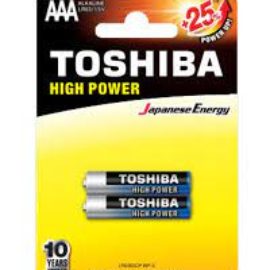 Toshiba AA Alkaline 2pcs Battery Pack +25% Power Up