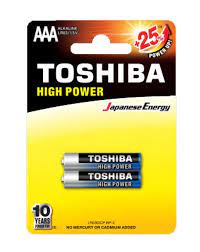 Toshiba AA Alkaline 2pcs Battery Pack +25% Power Up