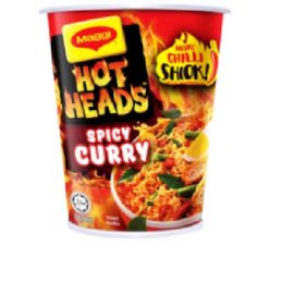 Maggi Hot Heads Instant Cup Noodles – Spicy Curry 59g