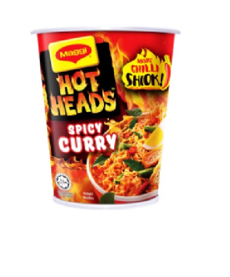 Maggi Hot Heads Instant Cup Noodles – Spicy Curry 59g