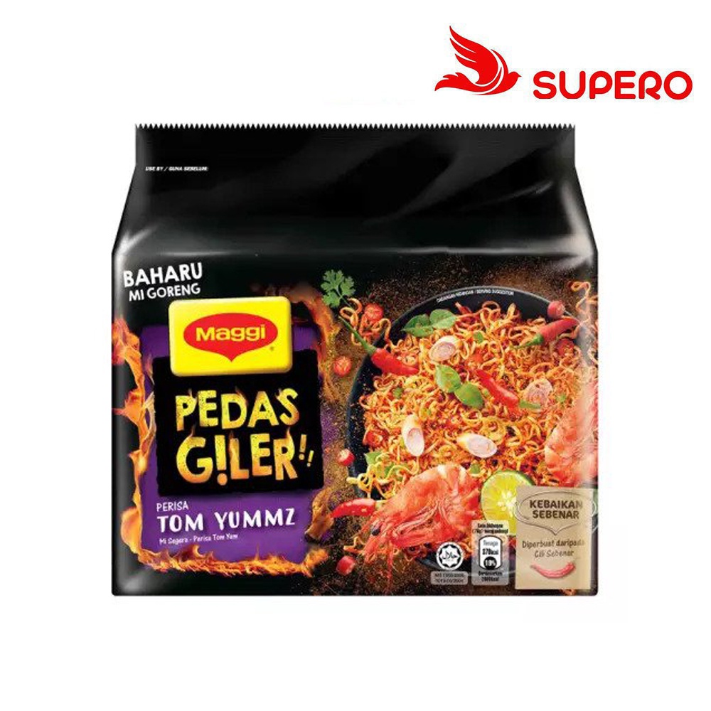 Maggi Pedas Giler Tom Yummz -5x76g