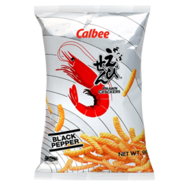Calbee Prawn Crackers – Black Pepper 90g