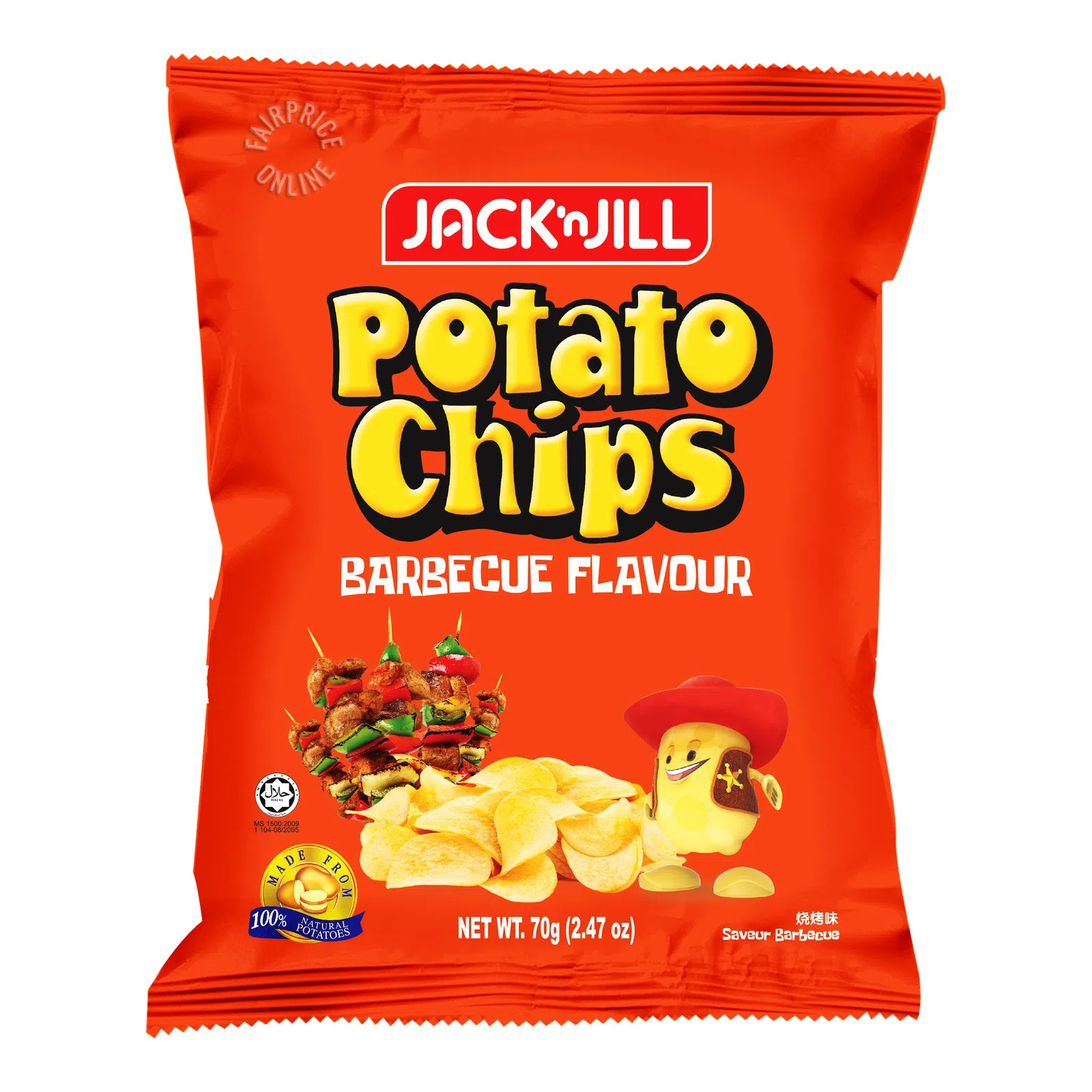 Jack ‘n Jill Potato Chips – Barbecue 70g