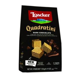 Loacker Quadraitini Wafer – Dark Chocolate 125g