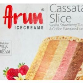 Arun Cassata Slice Vannil Strawberry Blackcurrant & Coffee ice Cream 120 ml