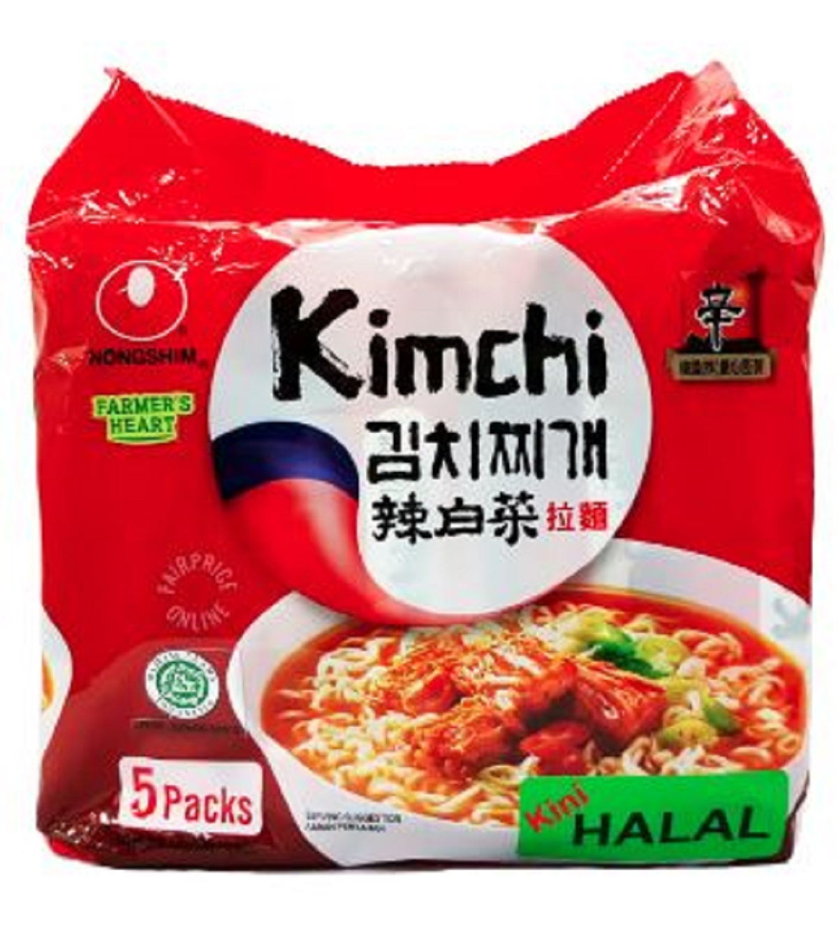 Nongshim Kimchi Ramyun Instant Noodle 5 x 120g