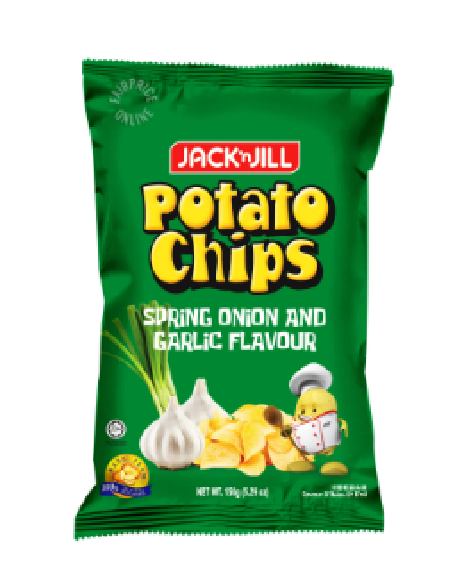 Jack & Jill Potato Chips Spring Onion & Garlic Flavour 150g