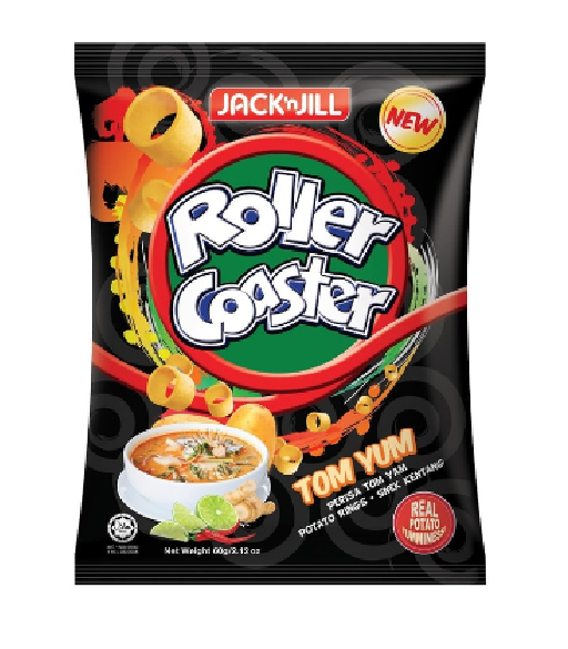 Jack & Jill Roller Coaster – Tom Yum Potato Rings – 70g