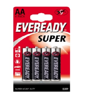 Eveready Battery –  Super Heavy Duty (AA) 4s
