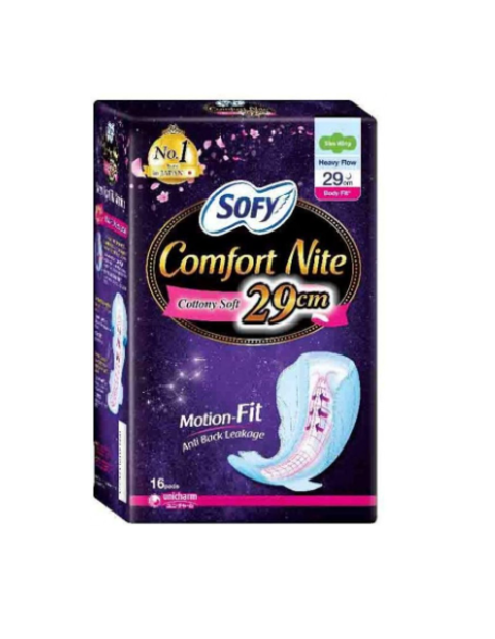 Sofy Comfort Nite Motion-Fit Anti Back leakage Cottony Soft – 29cm
