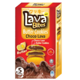 Unico Lava Bites Butter Cookies Choco Lava – 50g
