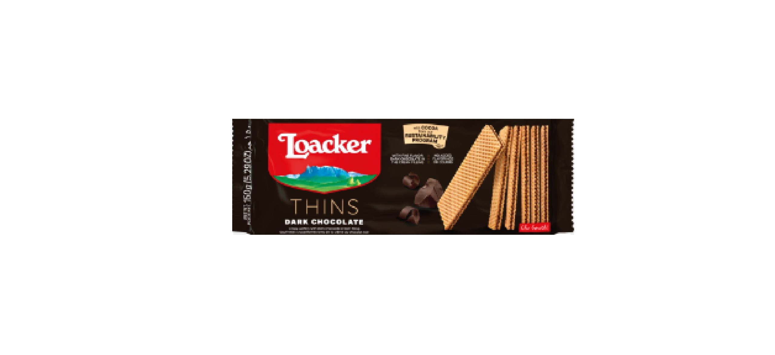 Loacker Thin Dark Chocolate 37.5g Tekka Bazzar