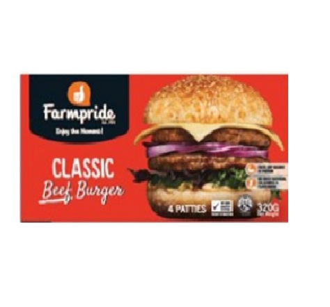 Farmpride Classic Beef Burger 4 Patties -320g