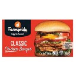 Farmpride Classic Chicken Burger 4 Patties -320g