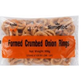 Simplot Formed Crumbed Onion Rings -908g