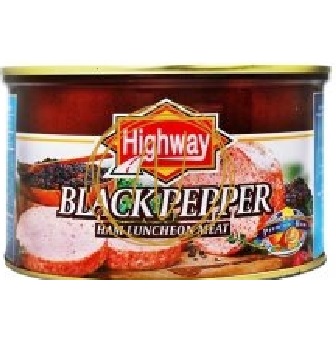 Highway Luncheon Meat Black Pepper(Ham) -397g