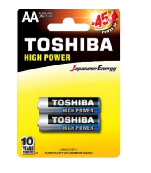 Toshiba AA Alkaline 2pcs Battery Pack